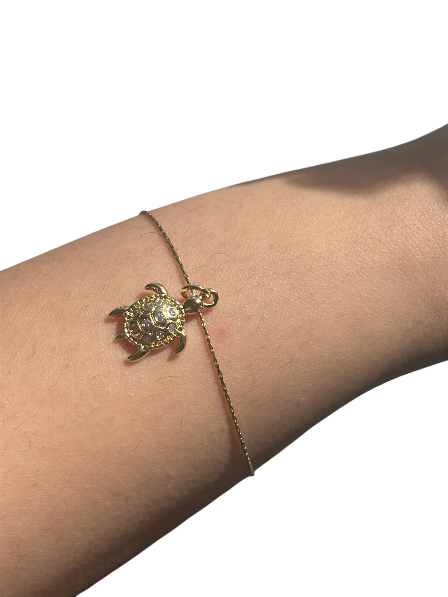 Gold turtle bracelet